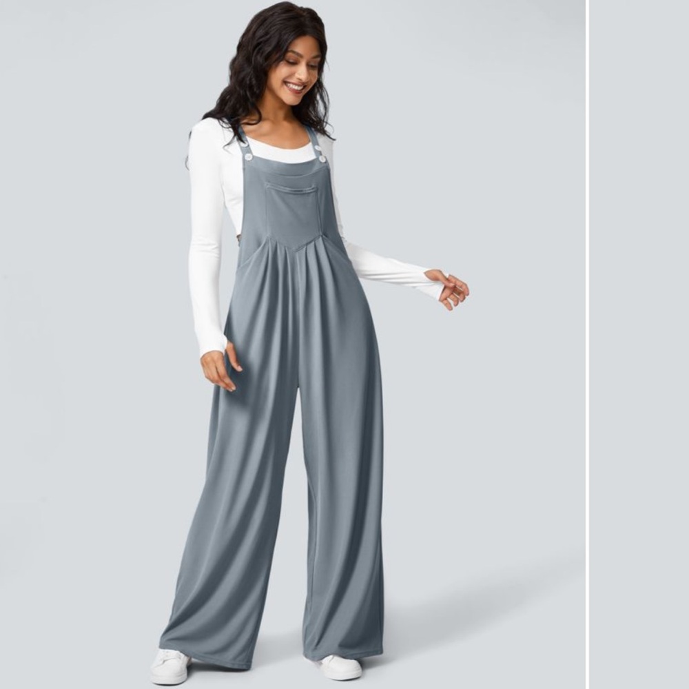 Halara Gray Adjustable Strap Button Multiple Pock… - image 2